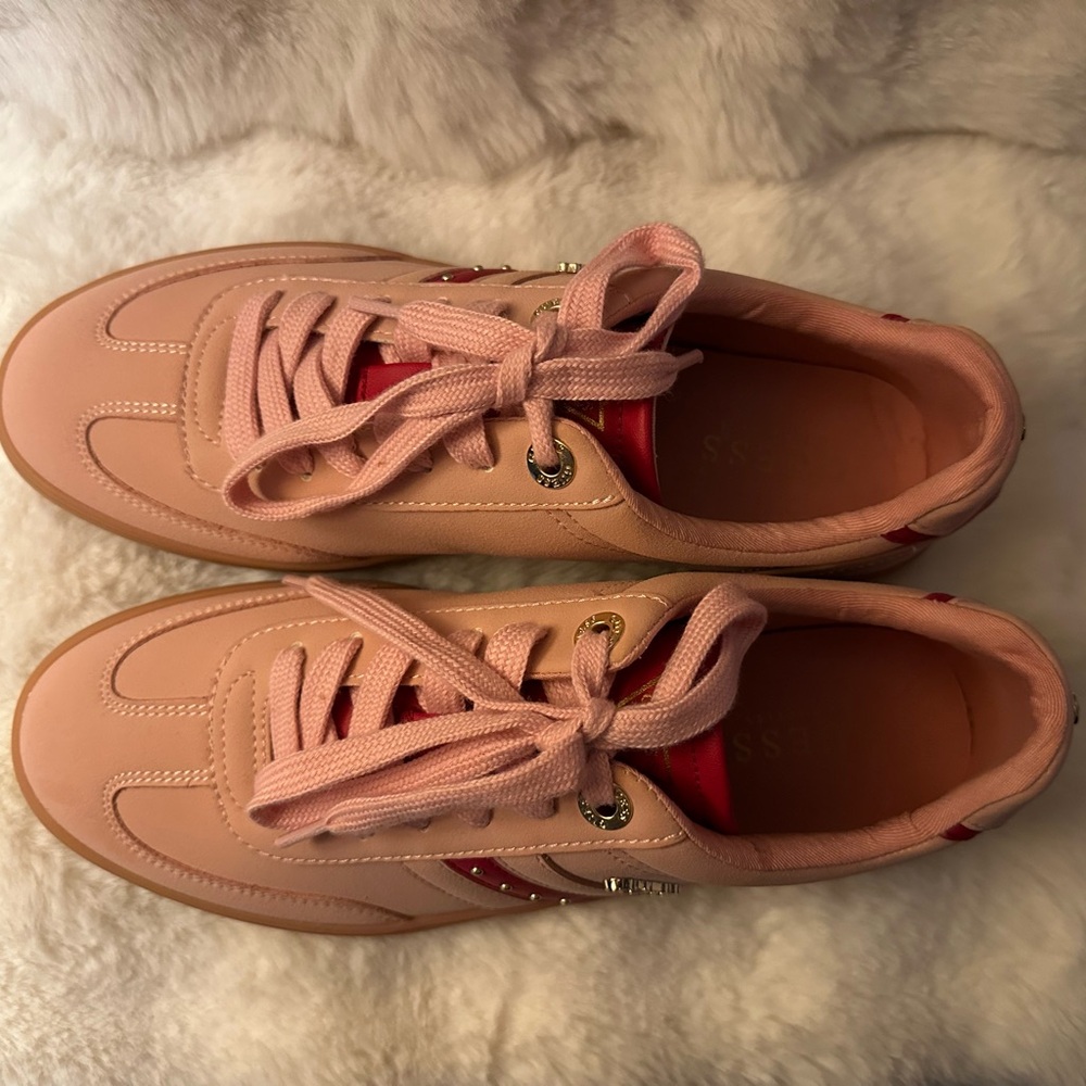 Guess Pink and Red Athletic Shoes